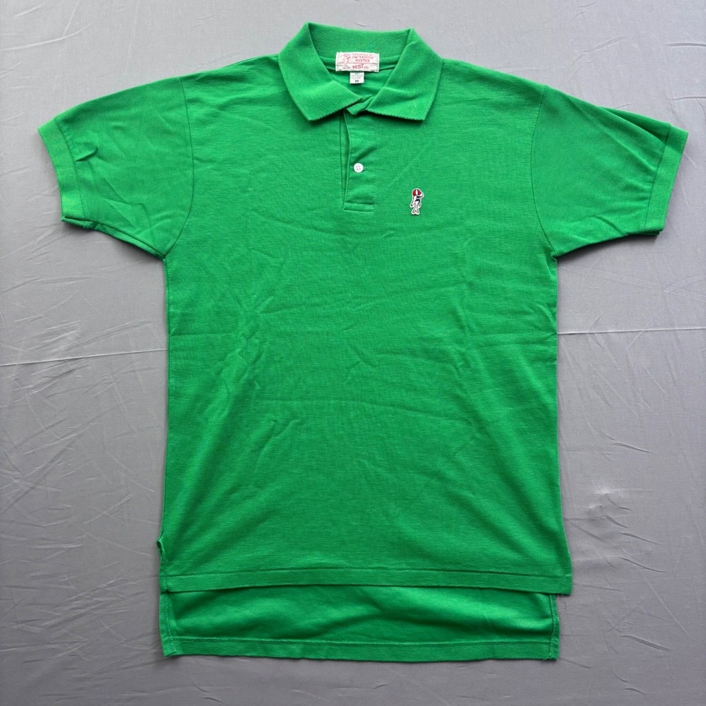 Vintage Jim‎ Catfish Hunter Best Polo Shirt Mens Medium Green Embroidered Mascot